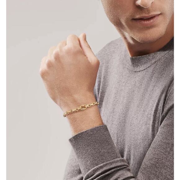 NEW Tiffany Co SOLID 18k Rose Gold Makers Heavy Chain Bracelet Sz LARGE Receipt* - Picture 16 of 16